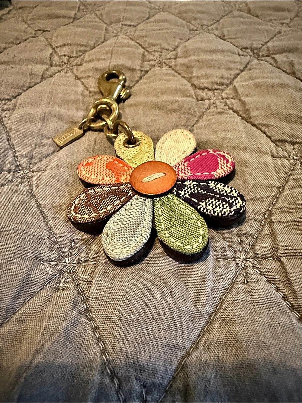 Coach Multicolor Flower Y2K Keychain